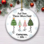 And Then There Were Three - Personalized Custom 3D Inflated Effect Ceramic Ornament