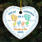 Family Of - Personalized Custom 3D Effect Ceramic Ornament