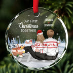 Our First Year - Personalized Custom Glass Ornament