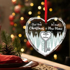 Our First Christmas In Our New Home - Personalized Custom Glass Ornament