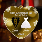First Christmas As - Personalized Custom Mirrored Acrylic Ornament