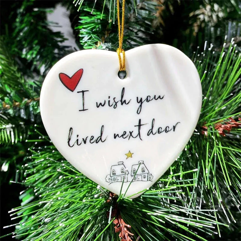 Heart-Shaped Christmas Hanging Ornament