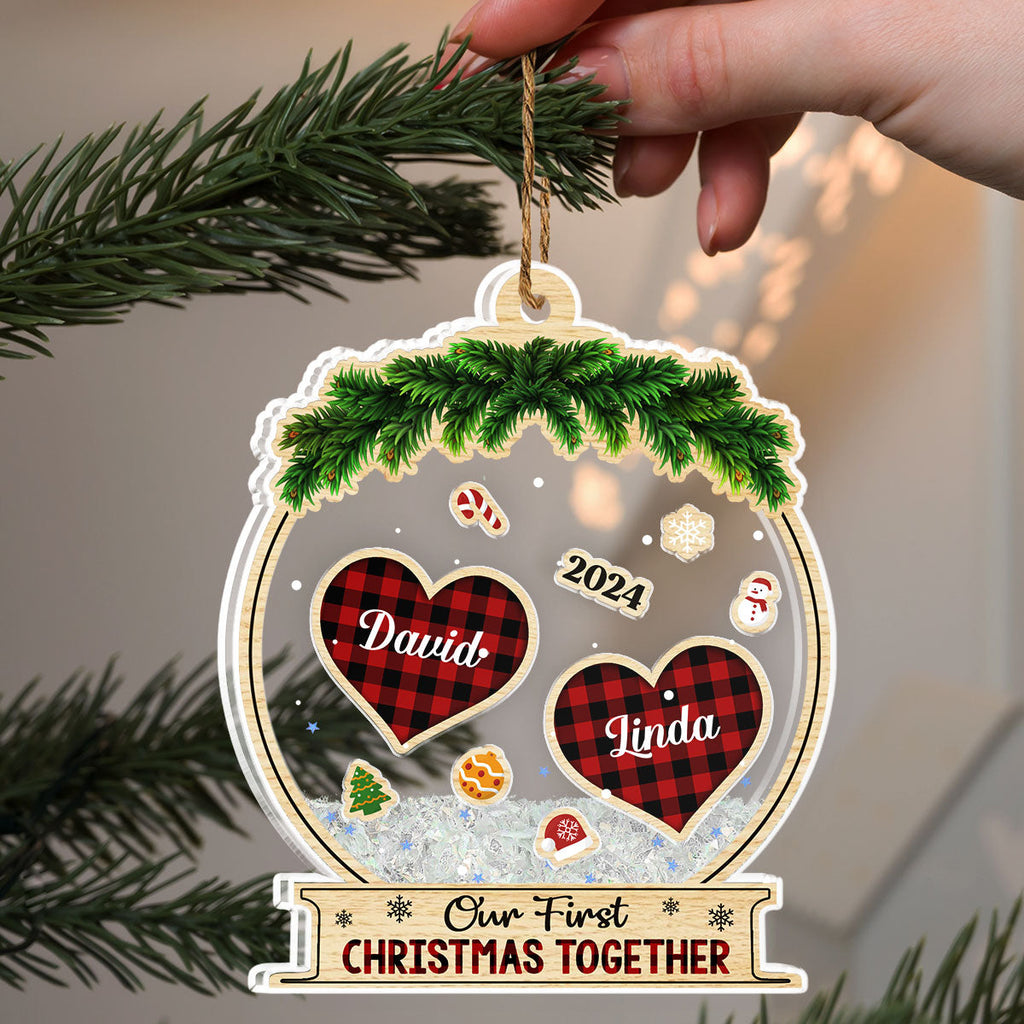 Our First Christmas Together - Personalized Custom Acrylic Shaker Ornament