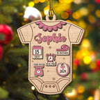 Baby First Christmas - Personalized Custom Freeshape 2-Layered Wood Ornament