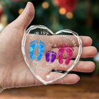 First Christmas As A Family - Personalized Custom Glass Ornament