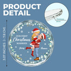 First Christmas Of Us - Personalized Custom Glass Ornament