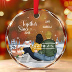 Our First Year - Personalized Custom Glass Ornament