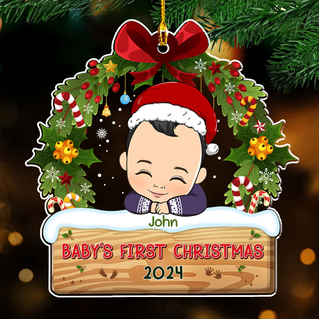 Baby First Christmas - Personalized Custom Acrylic Ornament