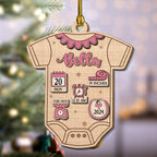 Baby First Christmas - Personalized Custom Freeshape 2-Layered Wood Ornament