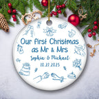 Something Blue - Personalized Custom Ceramic Ornament