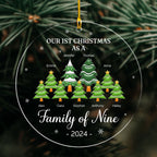 A Family Of Three - Personalized Custom 3D Inflated Effect Acrylic Ornament