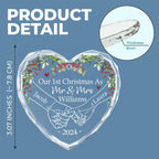Our 1st Christmas As Mr. And Mrs. - Personalized Custom Glass Ornament