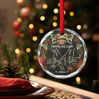 Our 1st Christmas As Love - Personalized Custom Glass Ornament