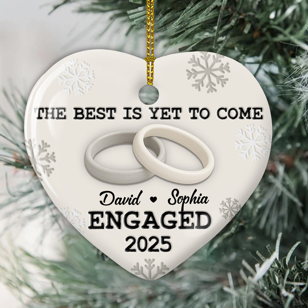Our Engagement - Personalized Custom 3D Effect Ceramic Ornament