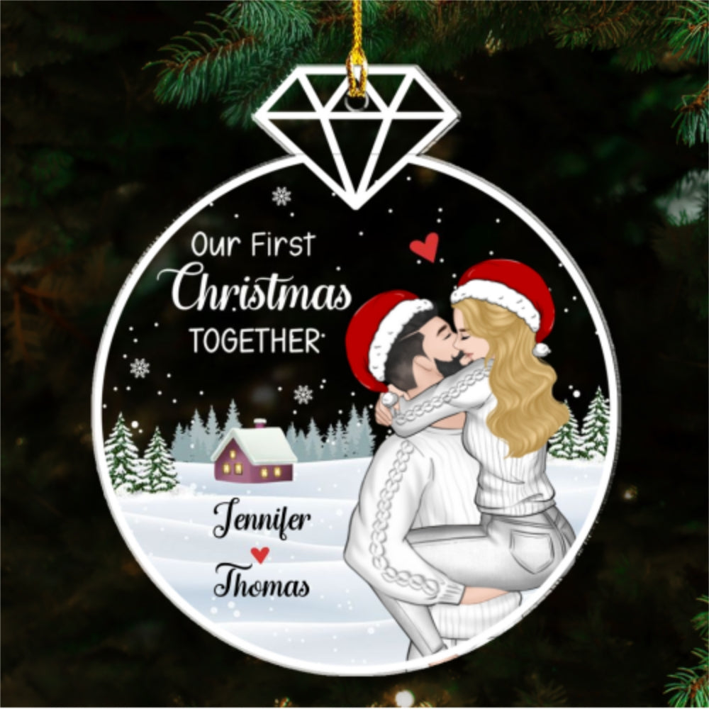 Our First Christmas Together - Personalized Custom Acrylic Ornament