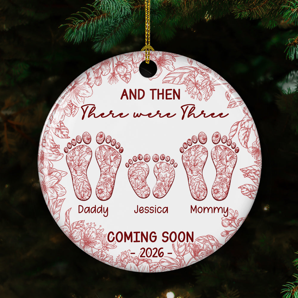 Love Makes A Family Grow - Personalized Custom Ceramic Ornament