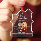 Home Sweet - Personalized Custom House Shaped Glass Ornament