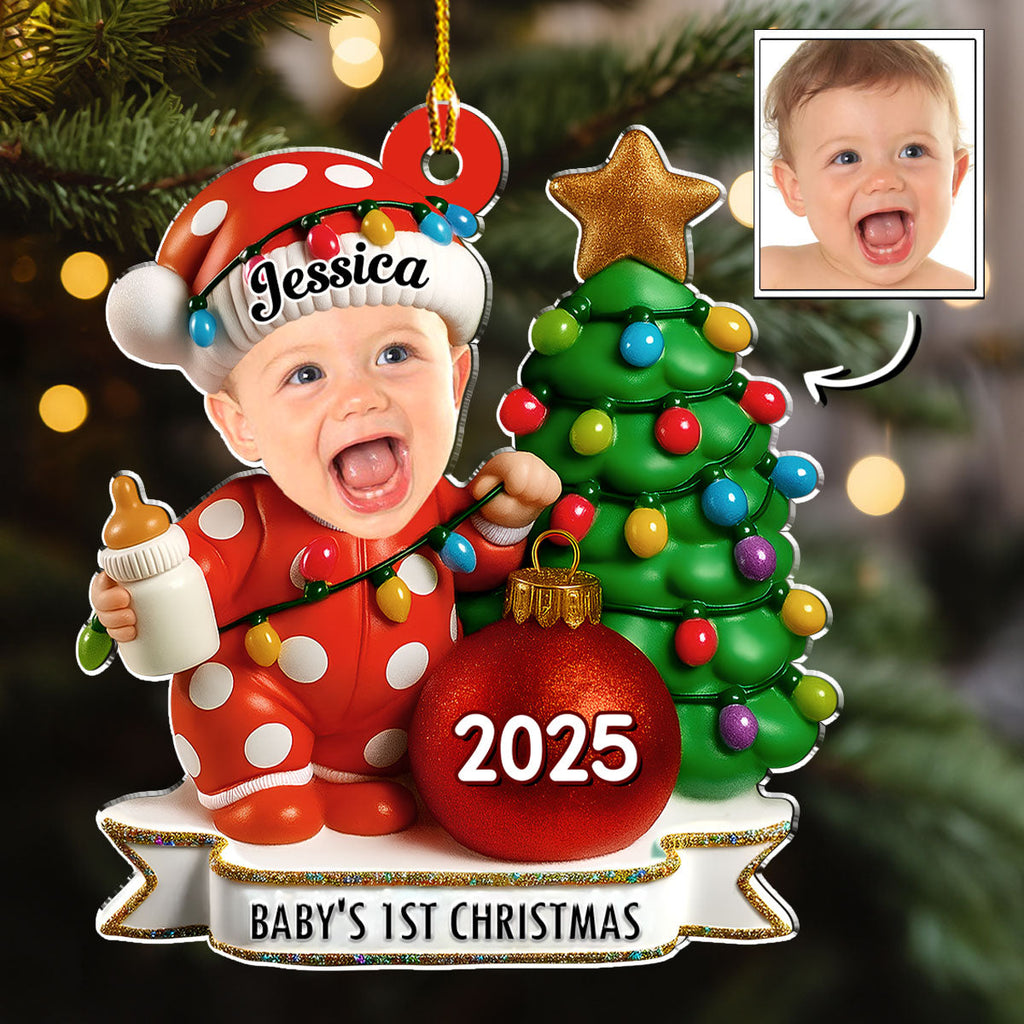 Red Dot Holiday Ver 2 - Personalized Custom Acrylic Ornament