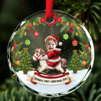 First Christmas Of Baby - Personalized Custom Glass Ornament