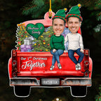 Couple Photo 1st Christmas - Personalized Custom Acrylic Ornament