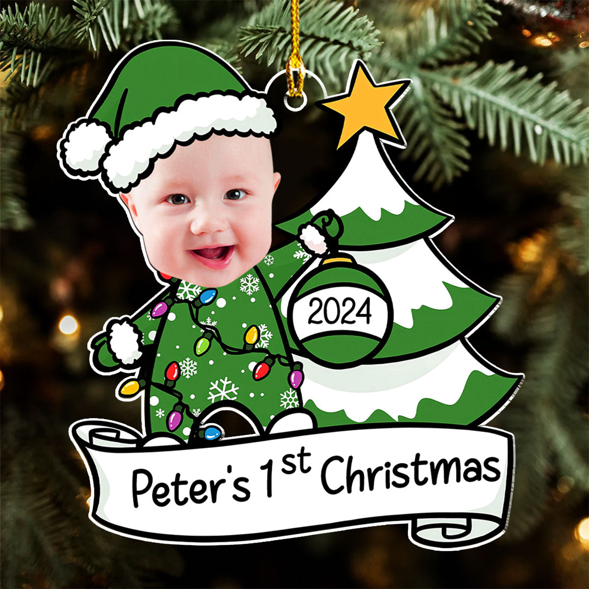 Baby 1st Christmas - Personalized Custom Acrylic Ornament