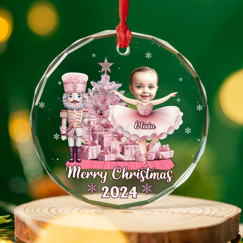 Custom Photo 1st Christmas - Personalized Custom Glass Ornament
