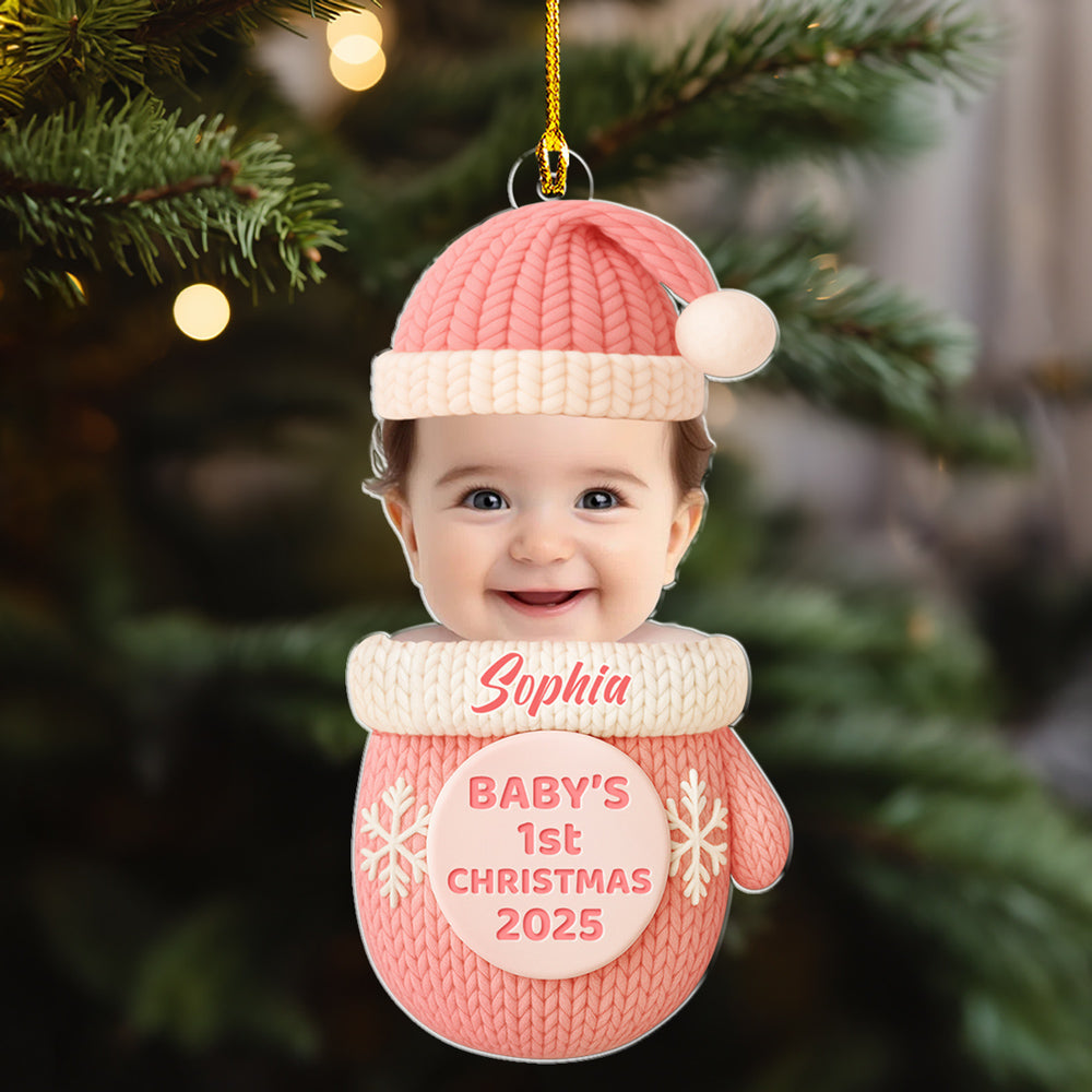 Our Little Miracle First Christmas - Personalized Custom 3D Inflated Effect Acrylic Ornament