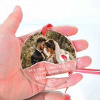 First Year As Husband Wife - Personalized Custom Glass Ornament