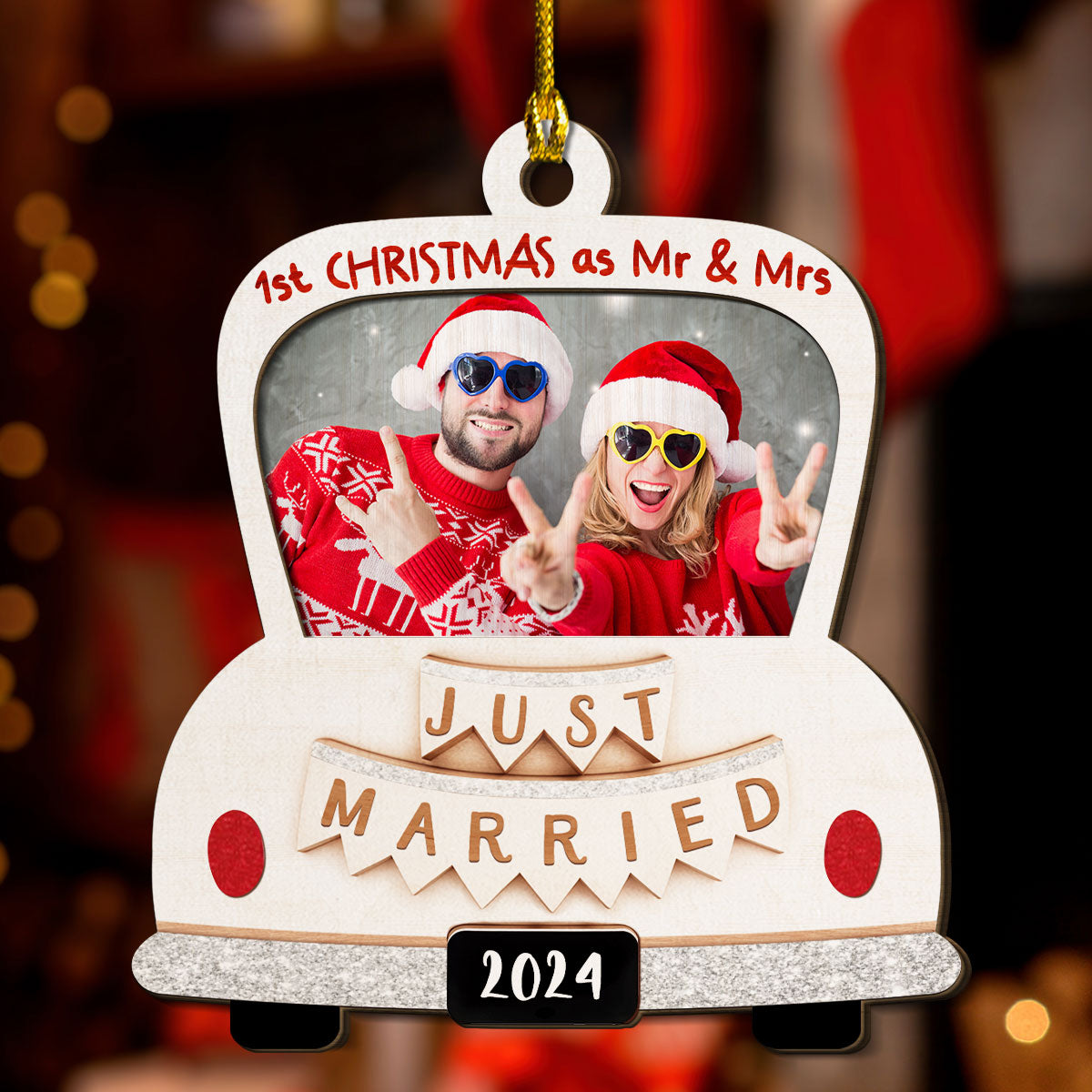 First Christmas With You - Personalized Custom 2-layered Wood Ornament