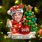 Red Dot Holiday Ver 2 - Personalized Custom Acrylic Ornament