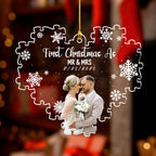 First Christmas Couple Photo - Personalized Custom Acrylic Ornament