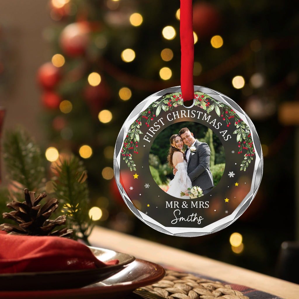First Time - Personalized Custom Glass Ornament