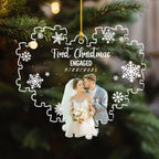 First Christmas Couple Photo - Personalized Custom Acrylic Ornament