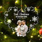 First Christmas Couple Photo - Personalized Custom Acrylic Ornament