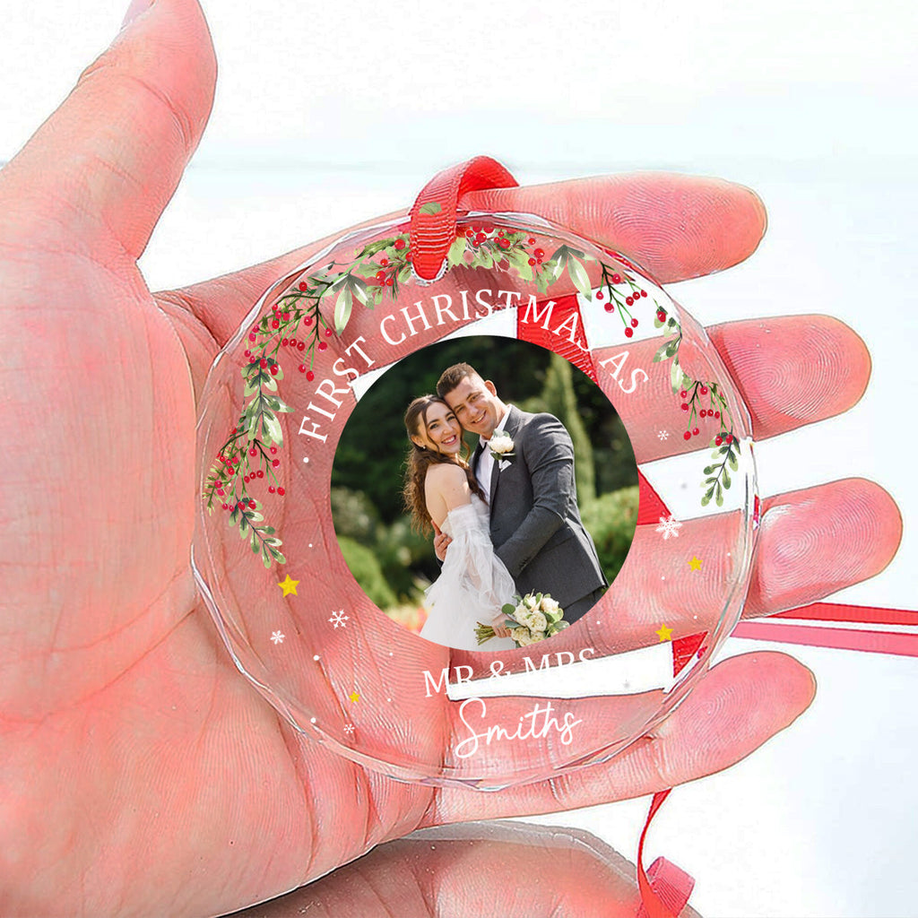 First Time - Personalized Custom Glass Ornament
