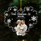 First Christmas Couple Photo - Personalized Custom Acrylic Ornament