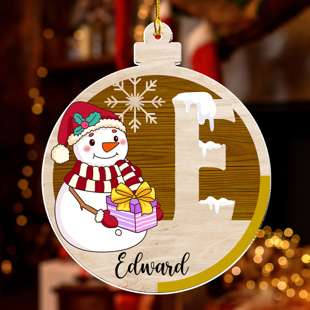 Snowman Family - Personalized Custom Acrylic Ornament