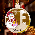 Snowman Family - Personalized Custom Acrylic Ornament