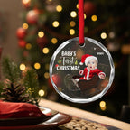 Baby 1st Christmas - Personalized Custom Glass Ornament