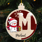 Snowman Family - Personalized Custom Acrylic Ornament