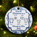 First Christmas Family - Personalized Custom Ceramic Ornament
