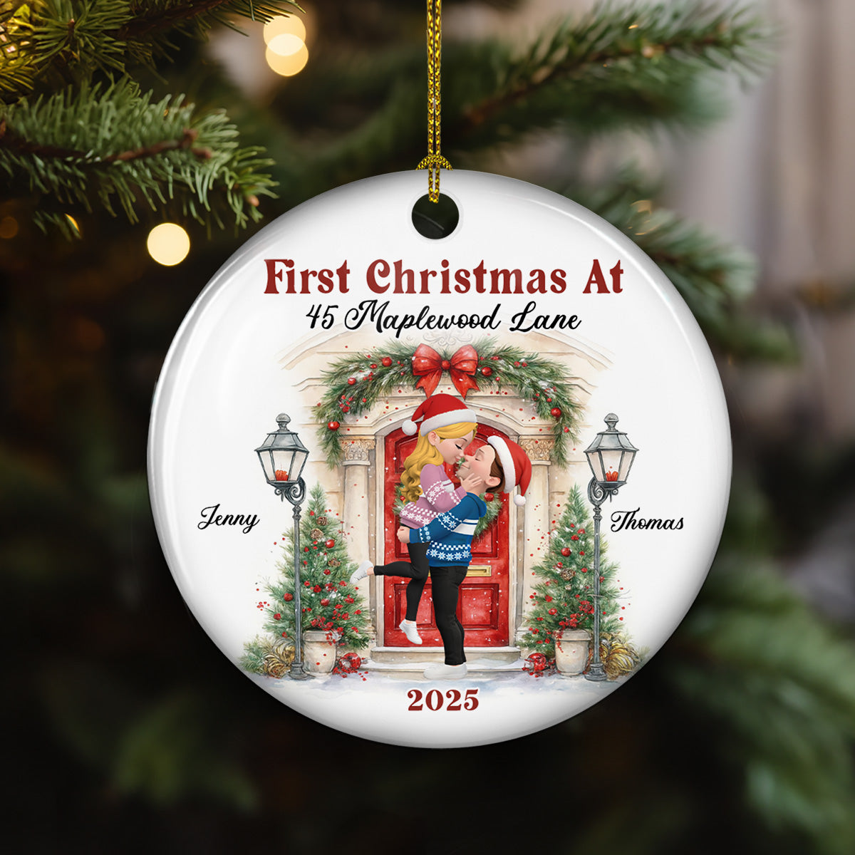 First Holiday Season As One - Personalized Custom Ceramic Ornament
