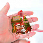 Our First Christmas Couple - Personalized Custom Glass Ornament