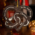 Our 1st Christmas Married - Personalized Custom Wood Ornament