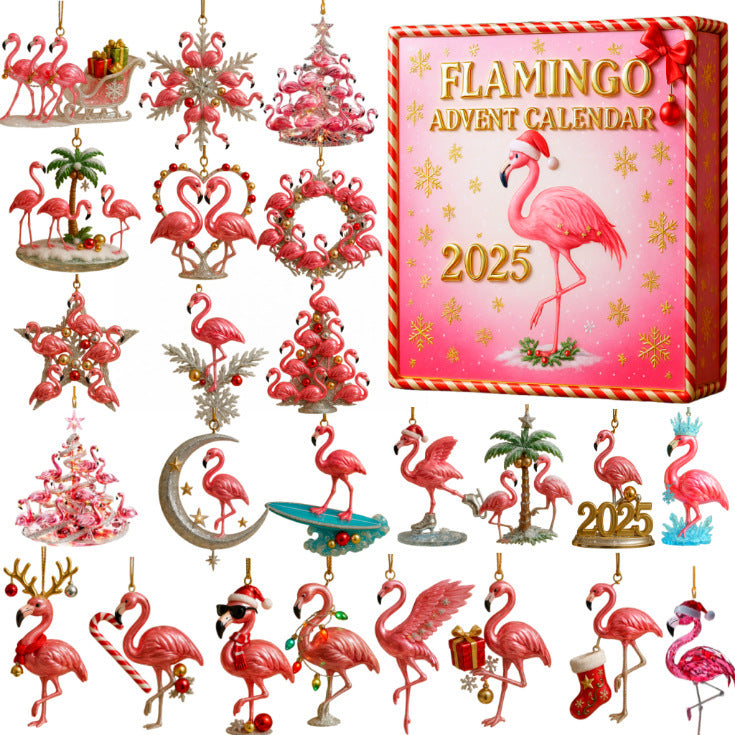 2025 Christmas Advent Calendar Blind Box 🎁, Flamingo