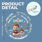 First Christmas With Baby - Personalized Custom Glass Ornament
