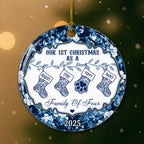 Family Christmas Stockings - Personalized Custom Ceramic Ornament