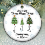 And Then There Were Three - Personalized Custom 3D Inflated Effect Ceramic Ornament