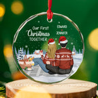 Our First Year - Personalized Custom Glass Ornament
