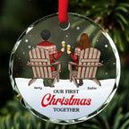Our loving season -  Personalized Custom Glass Ornament